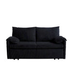 Divano Loveseat da 164 cm con Letto Estraibile, Divano Letto Convertibile in Velluto a Coste