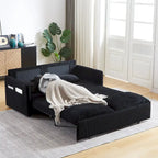 Divano Loveseat da 164 cm con Letto Estraibile, Divano Letto Convertibile in Velluto a Coste