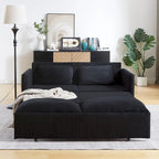Divano Loveseat da 164 cm con Letto Estraibile, Divano Letto Convertibile in Velluto a Coste