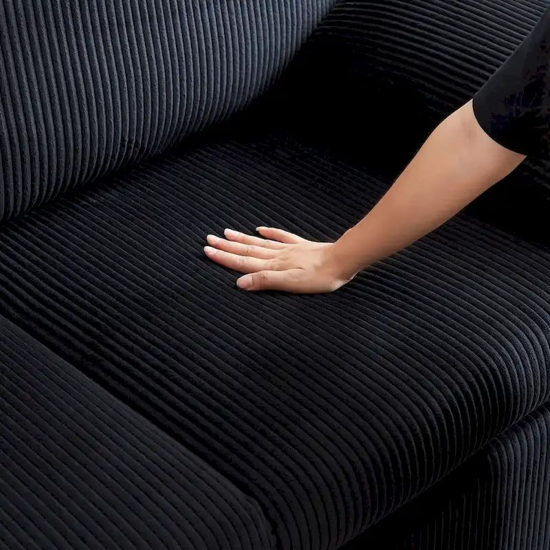 Divano Loveseat da 164 cm con Letto Estraibile, Divano Letto Convertibile in Velluto a Coste