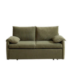 Divano Loveseat da 164 cm con Letto Estraibile, Divano Letto Convertibile in Velluto a Coste
