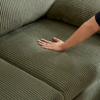 Divano Loveseat da 164 cm con Letto Estraibile, Divano Letto Convertibile in Velluto a Coste