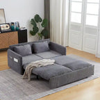 Divano Loveseat da 164 cm con Letto Estraibile, Divano Letto Convertibile in Velluto a Coste
