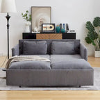 Divano Loveseat da 164 cm con Letto Estraibile, Divano Letto Convertibile in Velluto a Coste