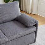 Divano Loveseat da 164 cm con Letto Estraibile, Divano Letto Convertibile in Velluto a Coste