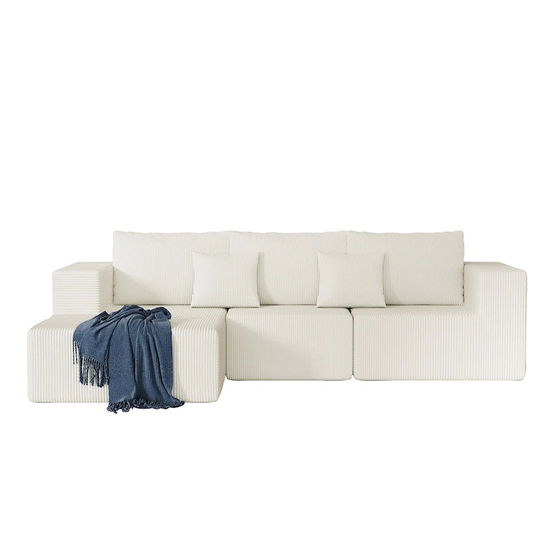 108.3Inch Modular L Shaped Sectional Sofa Couch with Chaise Lounge