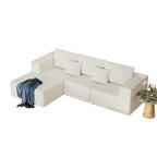 Canapé d'angle modulaire en forme de L de 108,3 pouces avec méridienne
