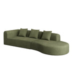 123.2 Sofa Sectionnel 4 Places Cloud en Velours Côtelé