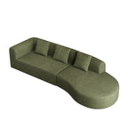123.2 Sofa Sectionnel 4 Places Cloud en Velours Côtelé