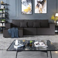 Divano modulare a L in velluto a coste Cloud da 275 cm con chaise longue
