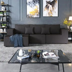 Divano modulare a L in velluto a coste Cloud da 275 cm con chaise longue