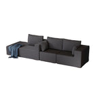 Divano modulare a L in velluto a coste Cloud da 275 cm con chaise longue