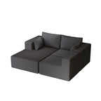 Divano modulare a L in velluto a coste Cloud da 275 cm con chaise longue