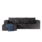 Divano modulare a L in velluto a coste Cloud da 275 cm con chaise longue