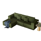 Divano modulare a L in velluto a coste Cloud da 275 cm con chaise longue
