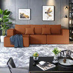Divano modulare a L in velluto a coste Cloud da 275 cm con chaise longue