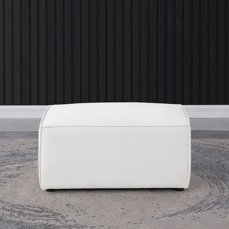 Canapé modulable en tissu chenille combinable à l'infini