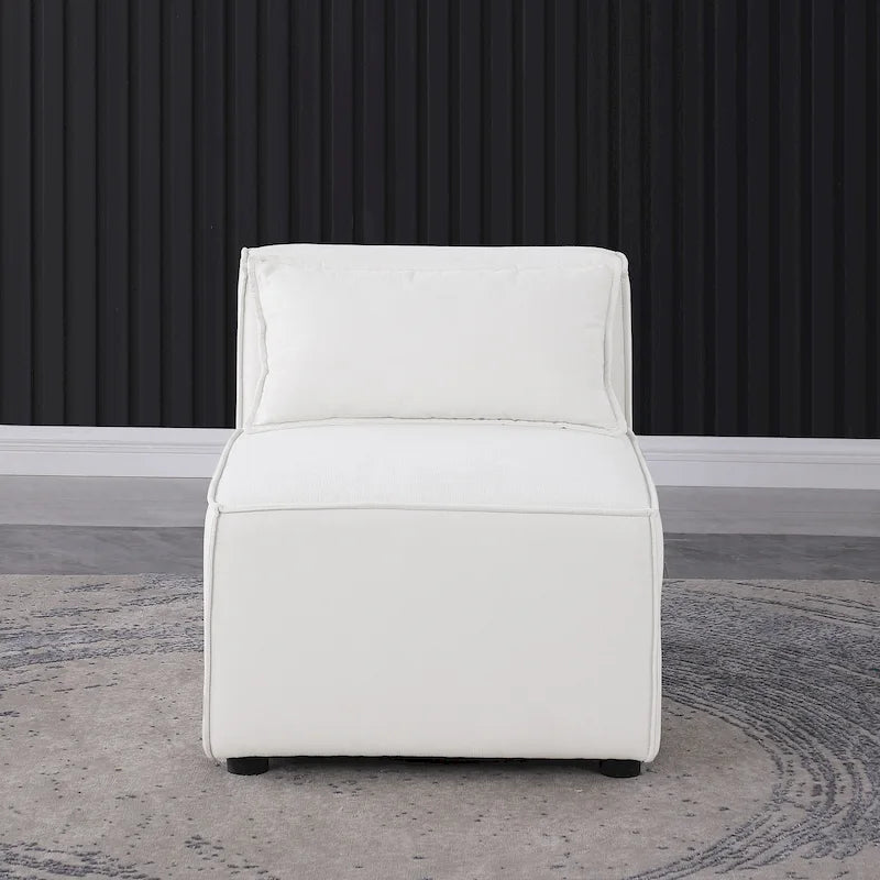 Canapé modulable en tissu chenille combinable à l'infini