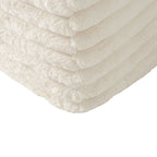 Divano componibile a L con penisola, 3 posti, modello "Faux Fur Cloud 110", con due cuscini decorativi inclusi