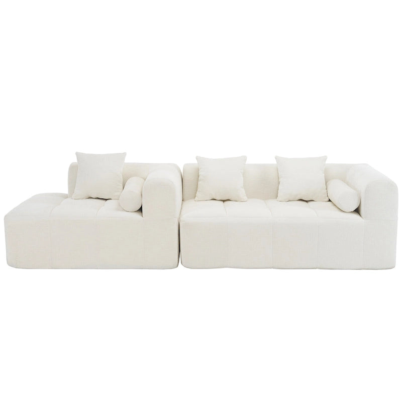 101.2 Canapé modulaire Chenille avec assise profonde, design combinable et structure en mousse haute densité