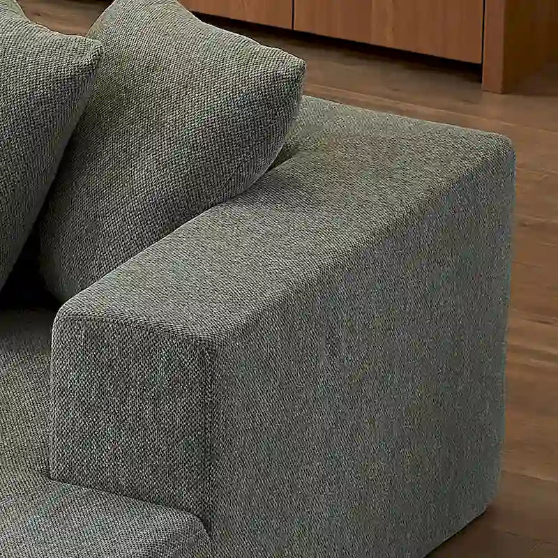 105.2 Canapé d'angle modulaire en forme de L en chenille Cloud, 2 pièces, combinaison libre