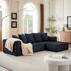 105.2 Canapé d'angle modulaire en forme de L en chenille Cloud, 2 pièces, combinaison libre