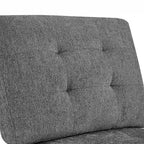 Canapé d'angle 6 places gris 116 avec chaises et rangement