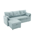 Divano sezionale a L a 3 posti verde 81.1 con chaise longue reversibile, sedili contenitore, telaio in legno massello resistente