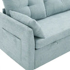 Divano sezionale a L a 3 posti verde 81.1 con chaise longue reversibile, sedili contenitore, telaio in legno massello resistente