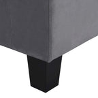 Divano a 4 posti moderno grigio 97,8 con chaise longue contenitore