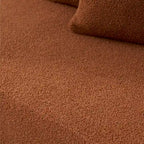 105.51 Divano componibile moderno a L con 5 posti e chaise longue, in morbido tessuto Sherpa "lana d'agnello"