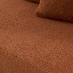 105.51 Divano componibile moderno a L con 5 posti e chaise longue, in morbido tessuto Sherpa "lana d'agnello"