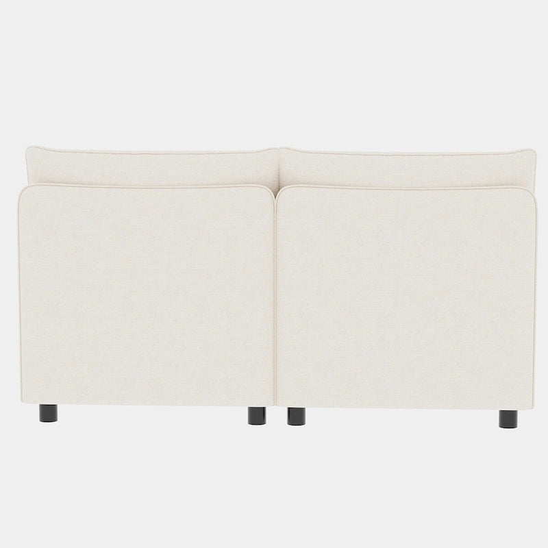 Divano modulare 8 posti trasformabile beige 129 con contenitore