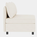 Divano modulare 8 posti trasformabile beige 129 con contenitore