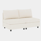 Divano modulare 8 posti trasformabile beige 129 con contenitore
