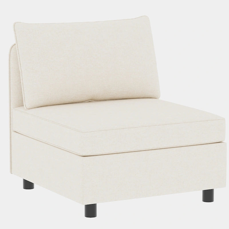 Divano modulare 8 posti trasformabile beige 129 con contenitore