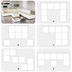 Divano modulare 8 posti trasformabile beige 129 con contenitore