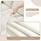 Canapé d'angle convertible en L 4 places avec pouf amovible et coussins assortis, revêtement en velours suédine