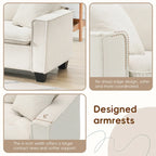 Canapé d'angle convertible en L 4 places avec pouf amovible et coussins assortis, revêtement en velours suédine