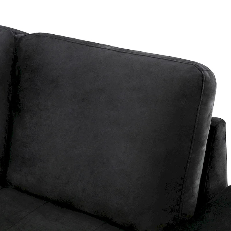 Divano angolare a 5 posti da 84,75" con letto estraibile, pouf contenitore, vano portaoggetti nascosto nel bracciolo e ricarica USB