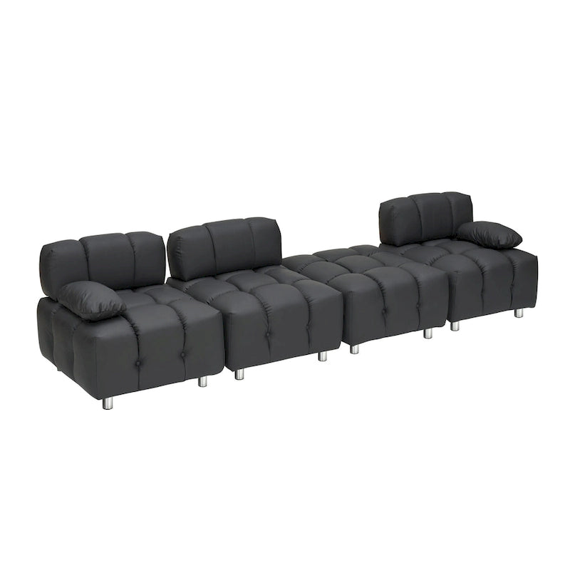 Divano a 3 Posti Pieghevole da 90.6" con Chaise Longue, Impermeabile, Antimacchia e Antigraffio per Gatti
