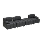 Divano a 3 Posti Pieghevole da 90.6" con Chaise Longue, Impermeabile, Antimacchia e Antigraffio per Gatti
