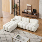 Divano a 3 Posti Pieghevole da 90.6" con Chaise Longue, Impermeabile, Antimacchia e Antigraffio per Gatti