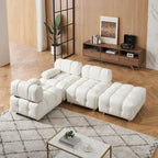 Divano a 3 Posti Pieghevole da 90.6" con Chaise Longue, Impermeabile, Antimacchia e Antigraffio per Gatti