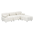 Divano a 3 Posti Pieghevole da 90.6" con Chaise Longue, Impermeabile, Antimacchia e Antigraffio per Gatti