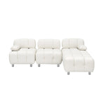Divano a 3 Posti Pieghevole da 90.6" con Chaise Longue, Impermeabile, Antimacchia e Antigraffio per Gatti