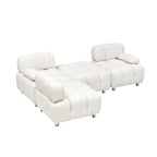 Divano a 3 Posti Pieghevole da 90.6" con Chaise Longue, Impermeabile, Antimacchia e Antigraffio per Gatti