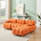 Divano a 3 Posti Pieghevole da 90.6" con Chaise Longue, Impermeabile, Antimacchia e Antigraffio per Gatti