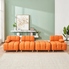 Divano a 3 Posti Pieghevole da 90.6" con Chaise Longue, Impermeabile, Antimacchia e Antigraffio per Gatti