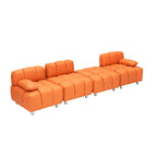 Divano a 3 Posti Pieghevole da 90.6" con Chaise Longue, Impermeabile, Antimacchia e Antigraffio per Gatti